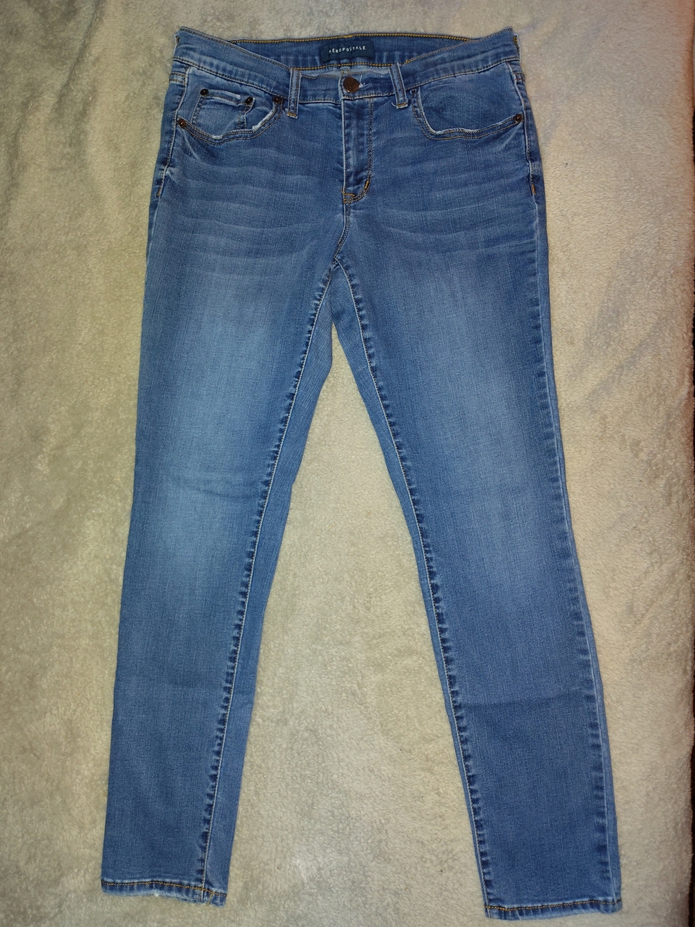 Aeropostale Light Blue Skinny Stretch Jeans, Size 10 Regular
